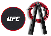 Набор для тренировки ног UFC (Скоростная скакалка и Слайдеры)